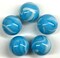 NEPTUNE Blue/White Glass Marbles 25mm (1 inch) SHOOTER Taw Lot